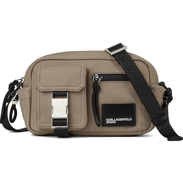 Karl Lagerfeld, Utility Nylon Camera Bag, Man, Desert Taupe, Size: One size