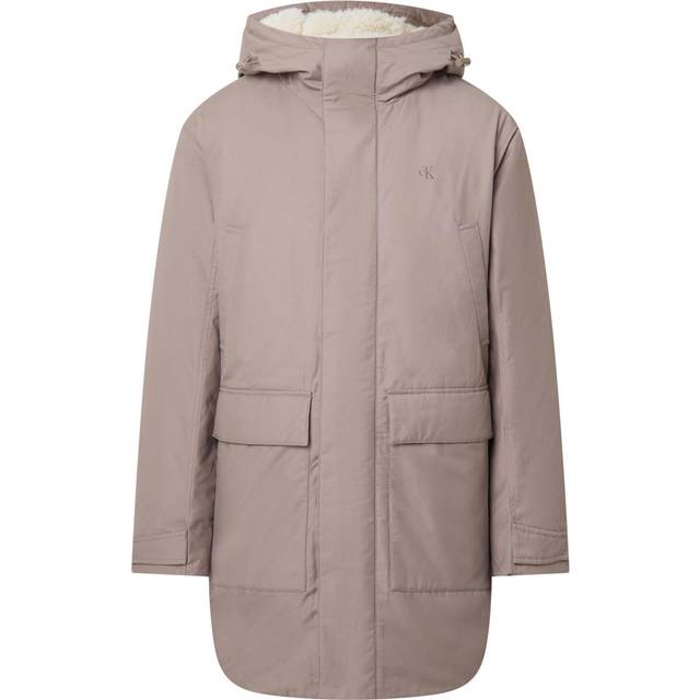 Parka Calvin Klein Jeans Warm Cotton Nylon Parka Gray M (M)