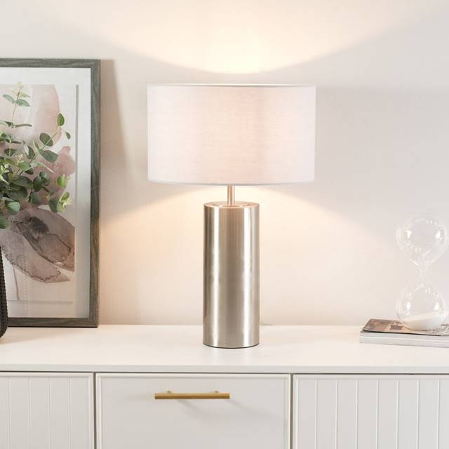 Lexy Single Stem Dimmable Touch Table Lamp Base - Silver - One Size