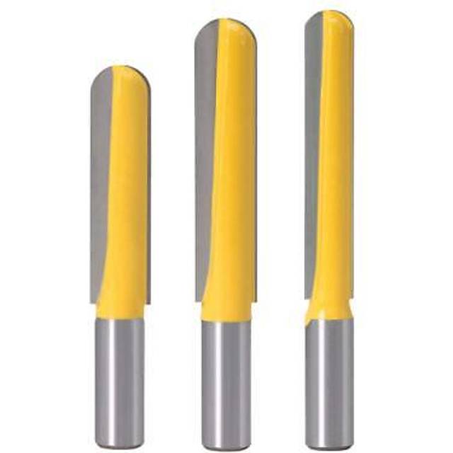 Eyech 3pcs Extra Long Core Cove Box Router Bit Set 1/2 Inch Shank Long Round Nose Router Bit Set Round Groove Router Bit