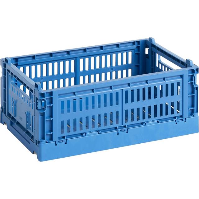 HAY - Colour Crate S - elektrisches Blau/LxBxH 26,5x17x10,5cm/faltbar/stapelbar - electric blue (10.5 x 26.5 x 17.0cm)