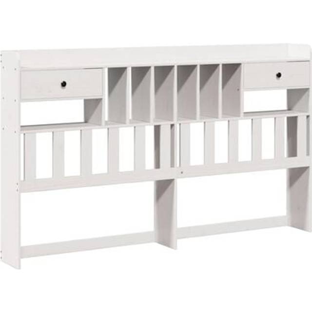 vidaXL Headboard with Storage White 200 cm Solid Wood Pine