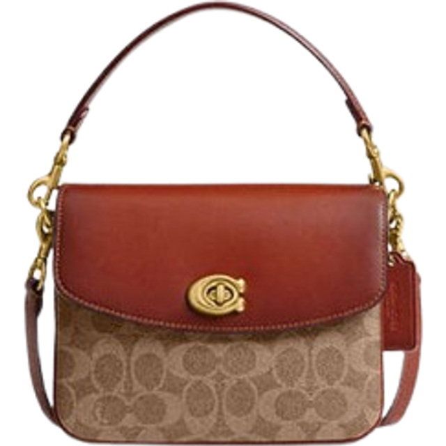 Coach Cassie 19 Signature Canvas and Leather Cross Body Bag - Tan