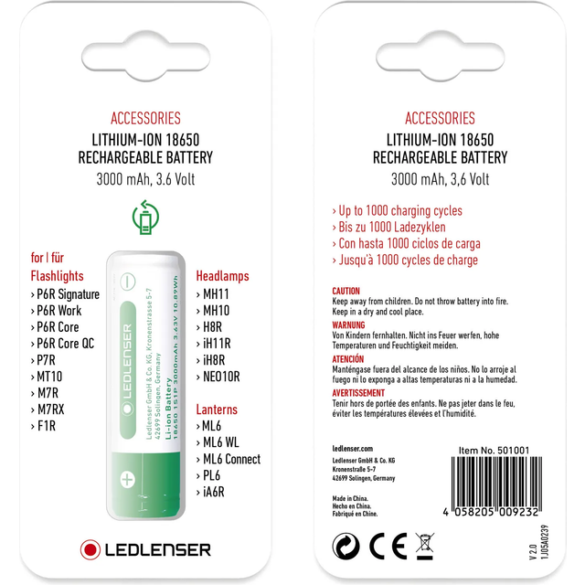 18650 Li-ion Rechargeable Battery 3000mAh