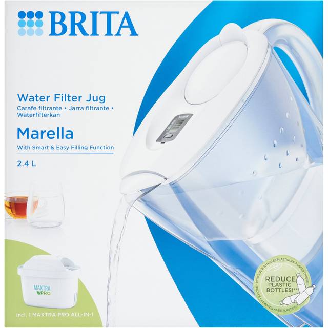 BRITA Marella Water Filter Jug White (2.4L) incl. 1x MAXTRA PRO All-In-One Cartridge