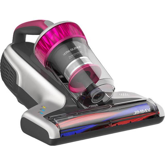 Jimmy WB73 Bärbar dammsugare, kvalstersäker, 600 W, med UV- och ultraljudssterilisering, intelligent smutssensor, Dual-Cyclonic-filtersystem och kvalitetscertifikat, rosa