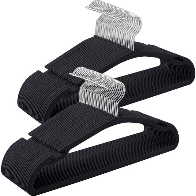 Balcar Velvet Standard Hanger - Black (21cm H X 43cm W X 2.5cm D)