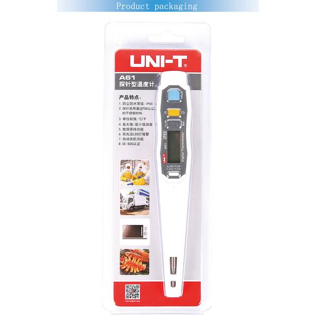 UNI-T Probe Kitchen Cooking Digital Thermometer For Pizza Meat Grilling Barbecue -40-250 degree