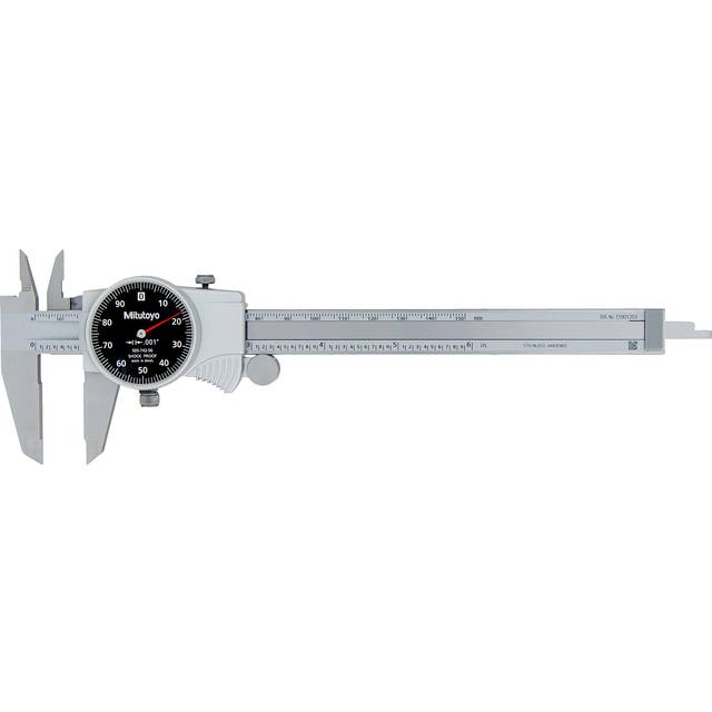 "Mitutoyo 505-742-56 D6""TX-6 Dial Caliper, Black Face, 0.1""/Rev, 0""-6"", 0.001"""