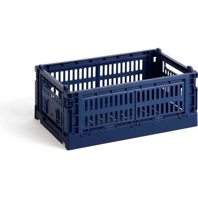 HAY - Colour Crate Recycled - Lådor - Dark Blue - W: 17 x L: 26,5 x H: 10,5 cm