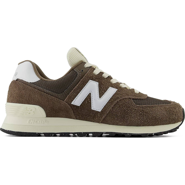 New Balance Unisex-vuxen U574v1 sneaker, Mörk svamp/angora, 10.5 Women/9 Men