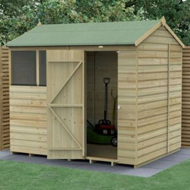 Forest Beckwood 8x6 Reverse Apex Shed - 2 Windows (Installed)