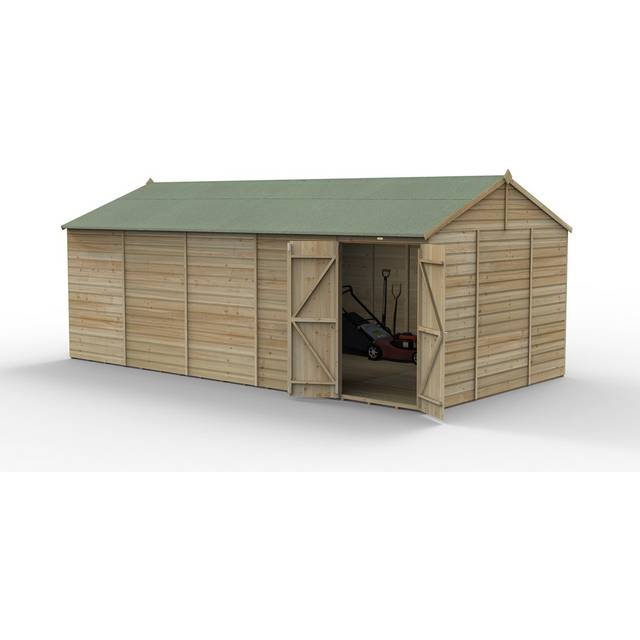 Forest Beckwood 20x10 Reverse Apex Shed - No Windows - Double Door (Installed)