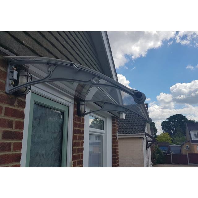 (Clear, Grey) Cantilever Door Canopy | 3000mm wide x 1000mm projection