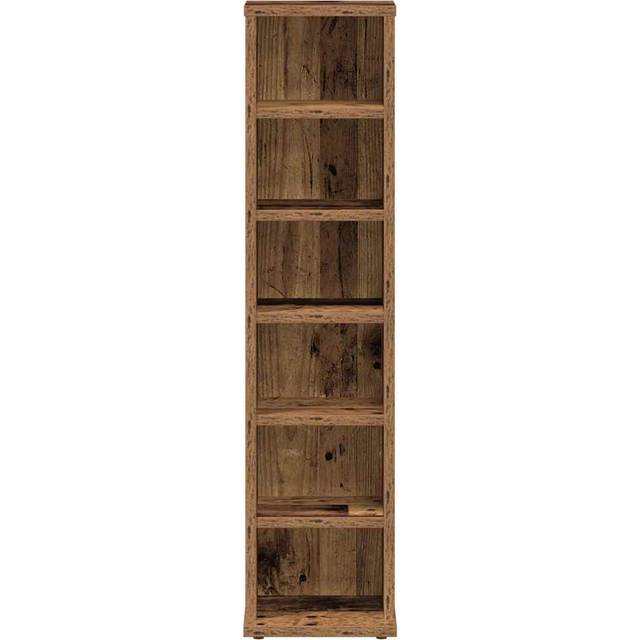vidaXL CD Cabinet Old Wood 21x20x88 cm Engineered Wood - Brown