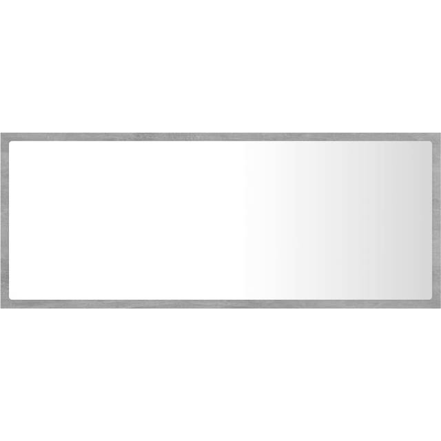vidaXL LED Bathroom Mirror Concrete Grey 100x8.5x37 cm Acrylic
