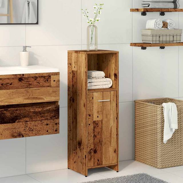 17 Stories Avroham 30cm x 95cm Free Standing Cabinet Old Wood 95cm H X 30cm W X 30cm D