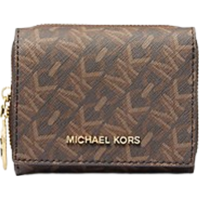 Michael Kors, Wallets & Cardholders, female, Brown, ONE SIZE, Compact Logo Wallet with Cardholder and Coin Pocket
