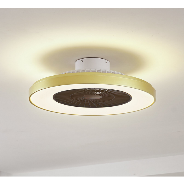 Lindby - Teleo LED Ceiling Fan Brass