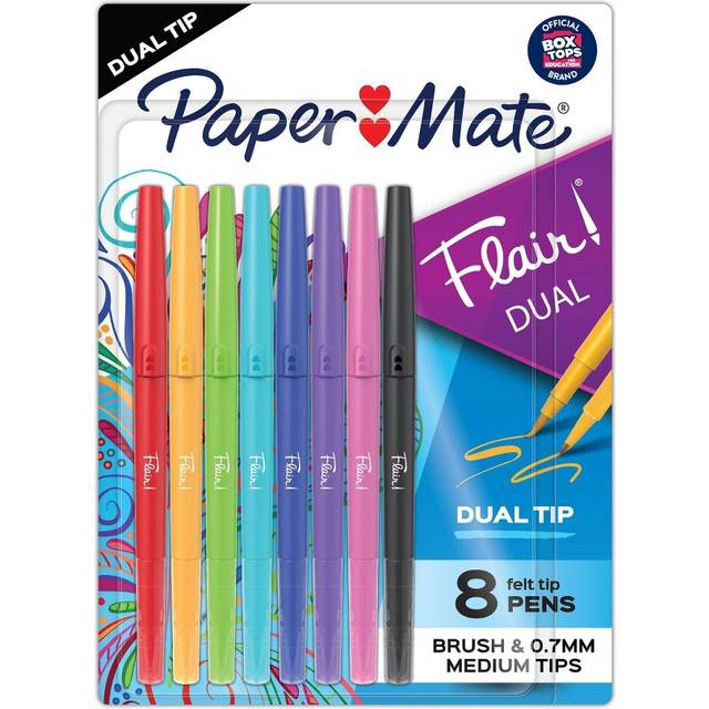 Paper Mate PAP2181604 Flair Duo Assorted Color Pen, Pack of 8