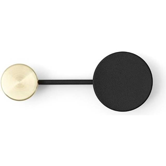 Audo - Afteroom Coat Hanger S - schwarz/messing/pulverbeschichtet/BxHxT 21x4x7,4cm - brass (4.0 x 19.0 x 7.0cm)