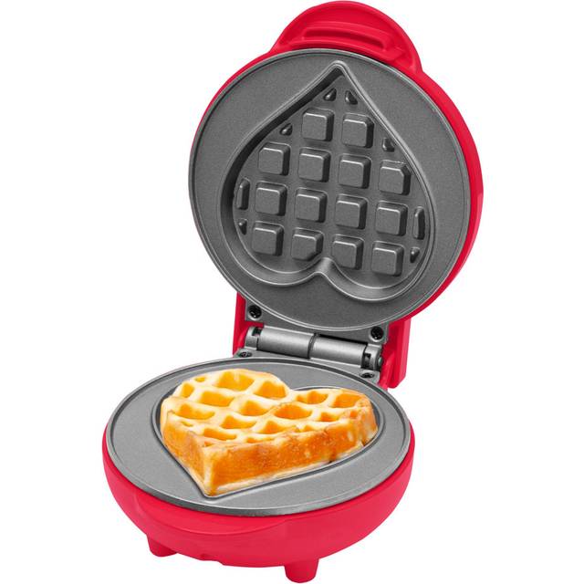 Innoteck Kitchen Pro Mini Snack Maker - Heart Shapred Pattern, Red, Red