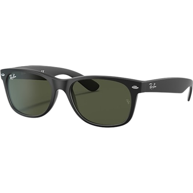 Ray-Ban RB2132F New Wayfarer Matte Asian Fit 622 55 Svarta Solglasögon Män