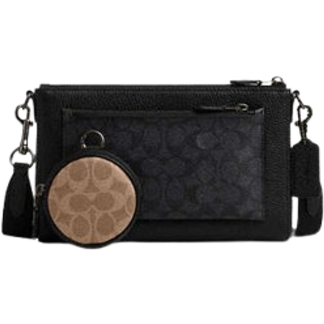 Coach Mens Holden Crossbody in Signature Blocking - Black - One Size