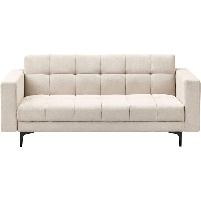 3-sitssoffa Alnes Beige/svart - Bäddsoffa Beige,Svart Metall