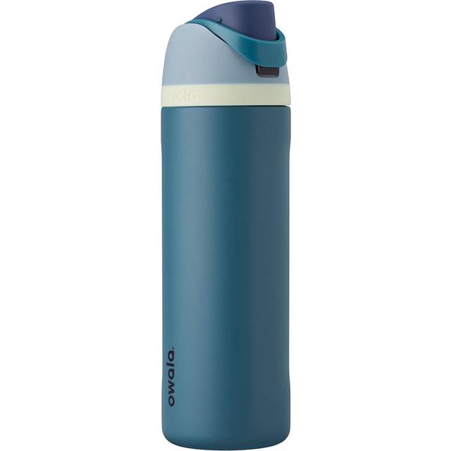 Owala FreeSip Insulated Stainless Steel Water Bottle with Straw for Sports and Travel  BPAFree  24oz  BlueTeal Denim