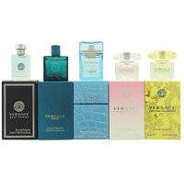 Versace Miniatures Gift Set 5ml Dylan Turquoise EDT + 5ml Bright Crystal EDT + 5ml Eau Fraiche EDT + 5ml Pour Homme EDT + 5ml Eros EDT