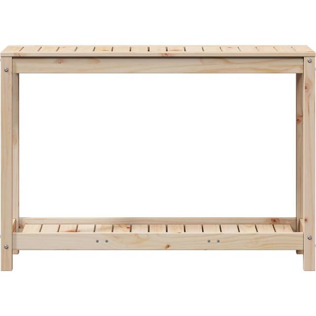 Växtbord med hylla 108x35x75 cm massivt furu