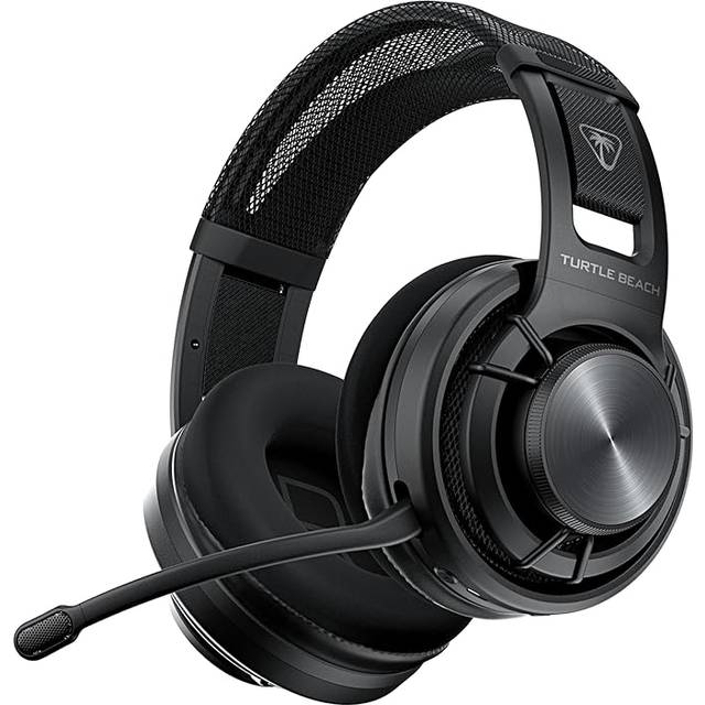 Turtle Beach Atlas Air Trådlöst öppet PC Gamingheadset w/ 24-bitars ljud i toppklass, Mick med Sändningskvalitet, Rörlig öronkåpa, Kuddar i minnesskum & Bluetooth för PC, PS5, PS4, Switch & Mobil