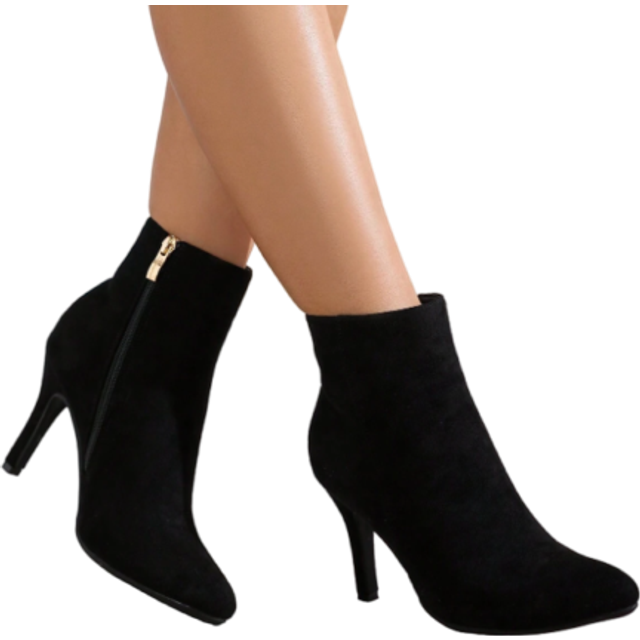 Timesize Women&#39;s Black Ankle Boots, Fashion Boots, High Heel Boots, Chunky Heel Boots, Super High Heel Boots, Winter Boots, Match With Sweatpants