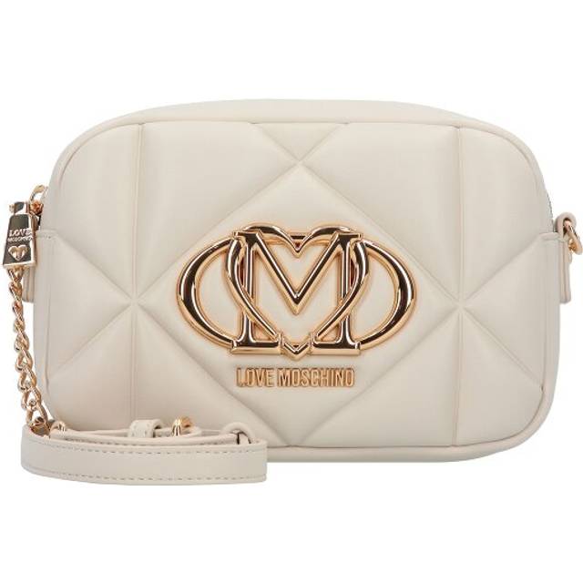 Love Moschino Embossed Q Shoulder bag 20 cm beige