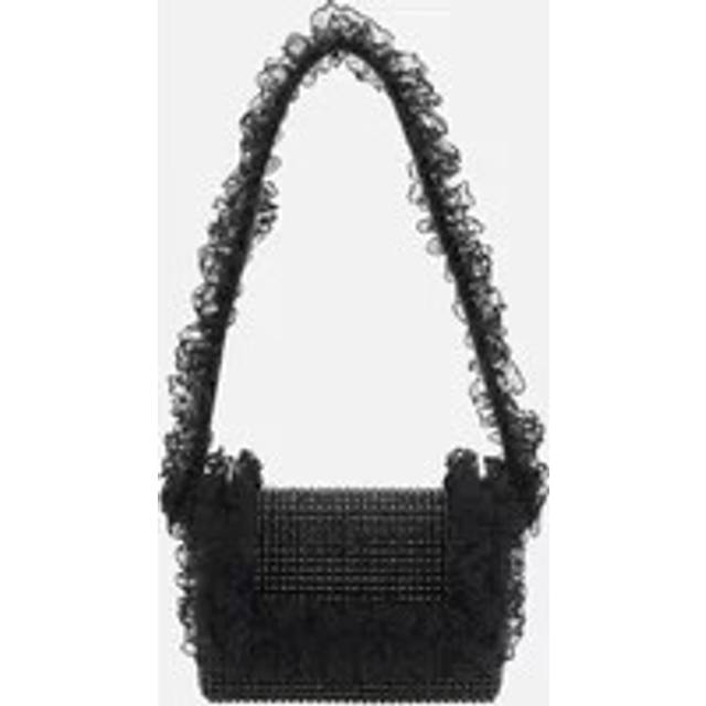Women's Self-Portrait X Christopher Kane - Shoulder Bag With Rhinestones in Black | SS25CK301 Color BLACK (One Size)