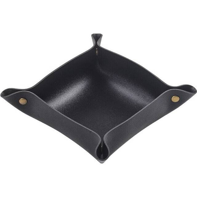 (Black) Leather Cigarette Tobacco Rolling Tray Foldable Cigarette Rolling Tray