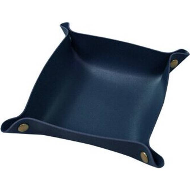 (Deep blue) Leather Cigarette Tobacco Rolling Tray Foldable Cigarette Rolling Tray