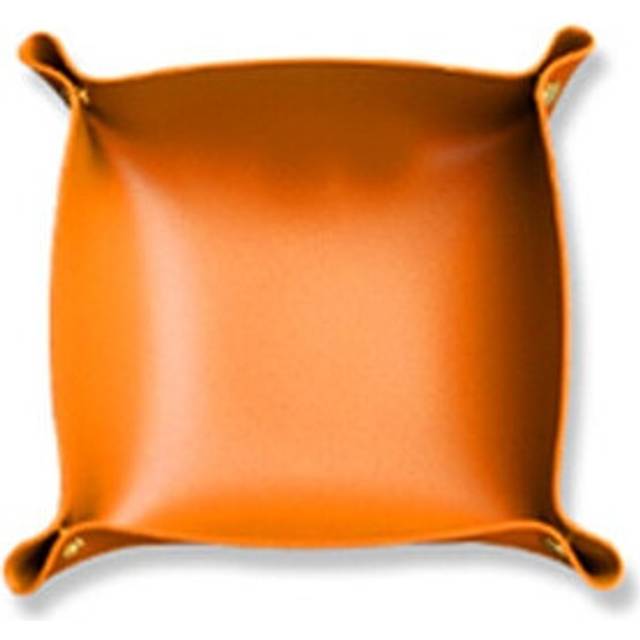 (Orange) Leather Cigarette Tobacco Rolling Tray Foldable Cigarette Rolling Tray