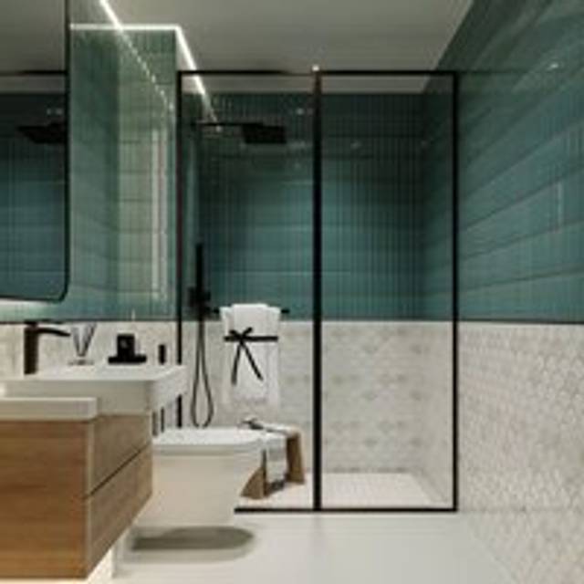 Kit Kat Teal Gloss Mosaic Ceramic Wall Tile - 296mm x 284mm Total Tiles