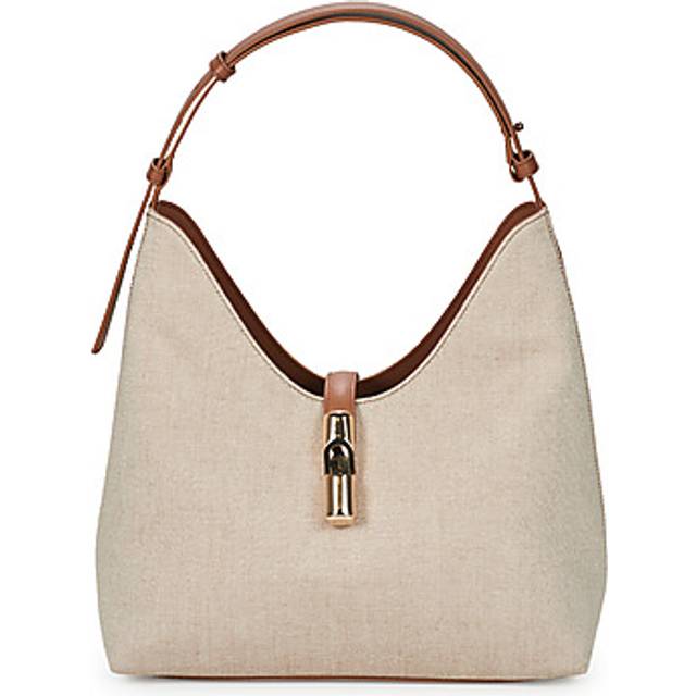 Furla Goccia Medium Leather-Trim Hobo Bag