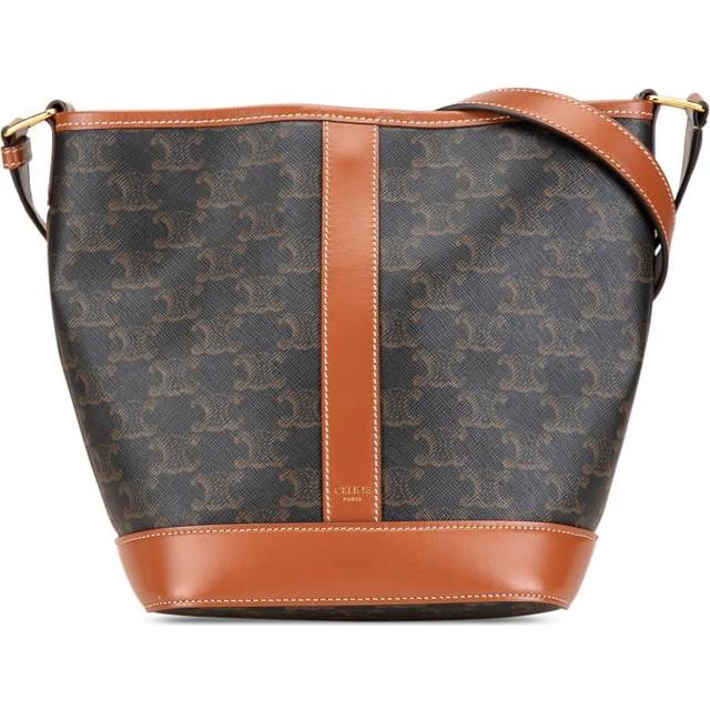 Womens Preloved Triomphe Canvas Bucket Bag Small Wo - Brown - One Size