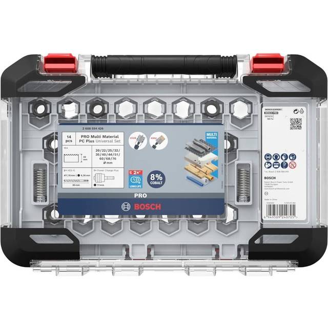 Bosch Pro 14 Piece Multi Material PC Plus Hole Saw Set