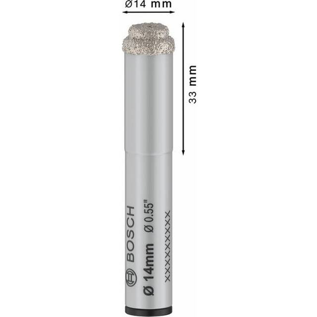 Bosch Pro Ceramic Dry Tile Drill Bit 14mm 33mm Pack of 1