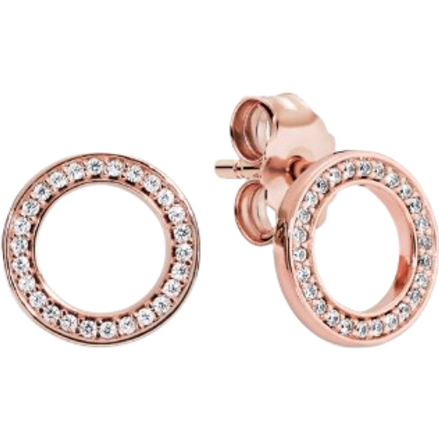 Pandora Rose Gold Circle Stud Earrings