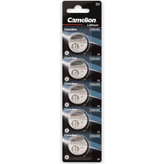 5 Camelion Cr2430 Batteries Lithium 3v Coin Cell Cr2430-bp5 5bl Exp 2028
