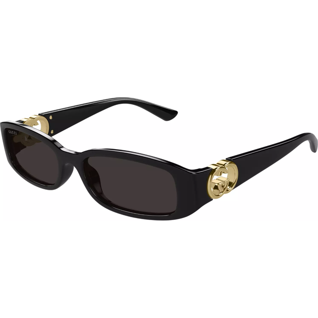 Gucci Grey Rectangular Ladies Sunglasses GG1661S 001 54 (Dimension: 6.0000x5.0000x4.0000 inches)