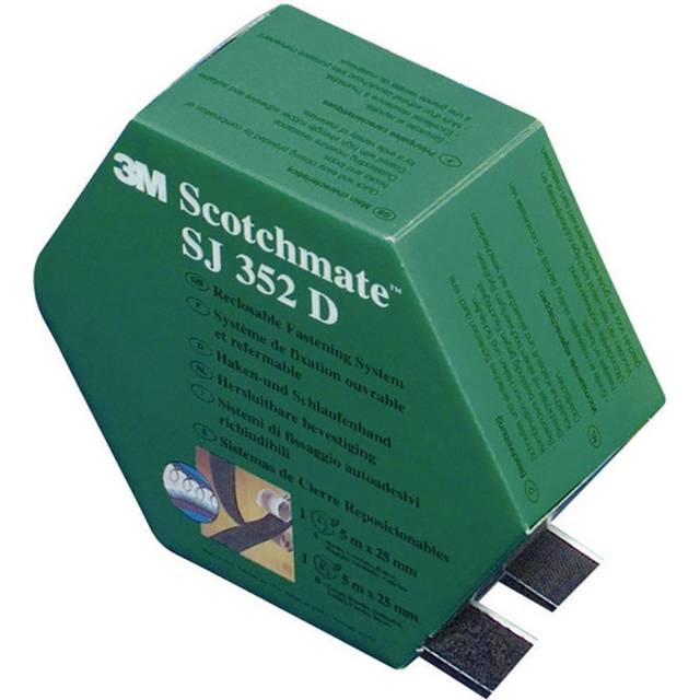 3M Fastener SJ352D, Black, 25 mm x 5 m, 4.4 mm, Twin Pack