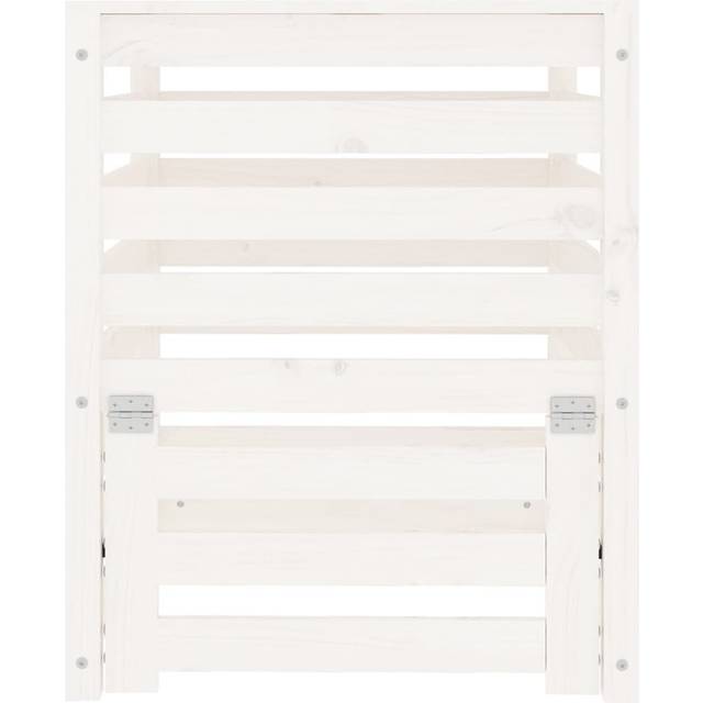 Anikka Solid Wood Outdoor Compost Bin - White (63.5 W x 63.5 D x 77.5 Hcm)
