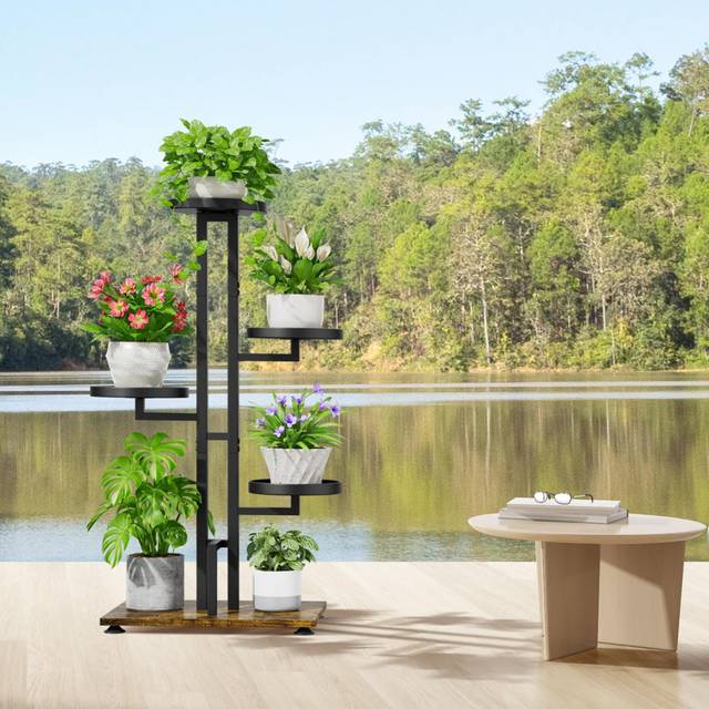 Cameika Plant Stand - Black (87cm H X 40cm L X 26.5cm D)